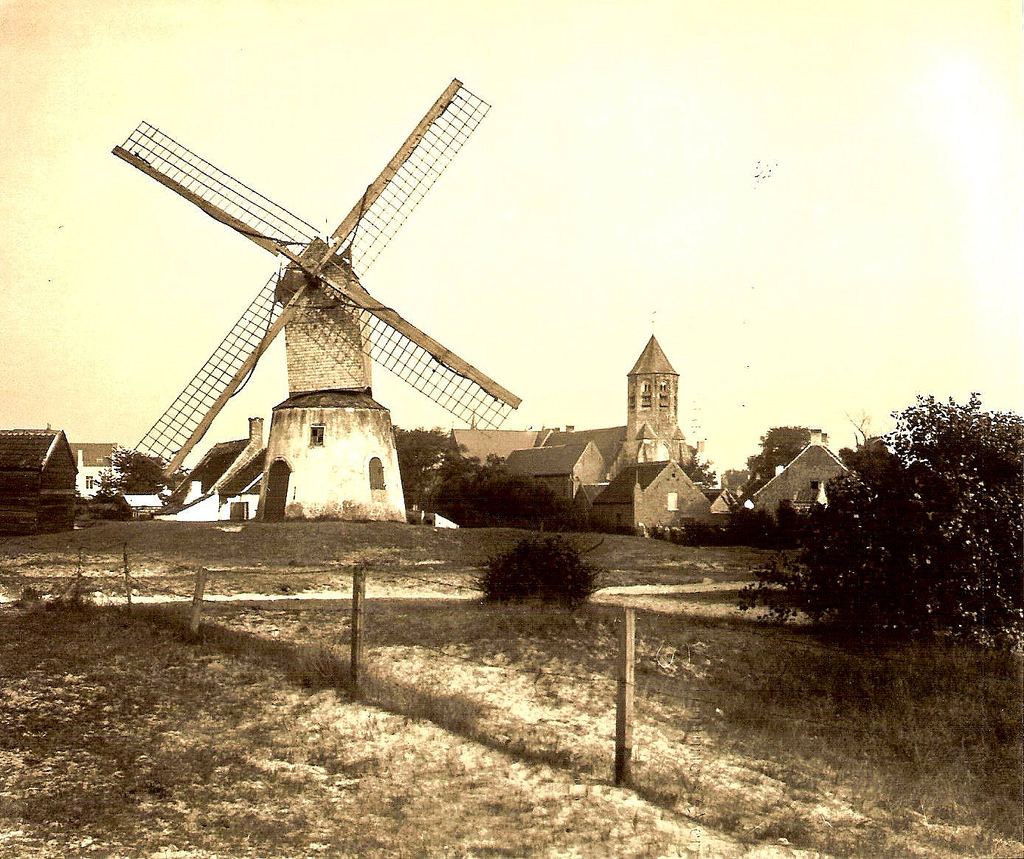 Wind-Mühle in Knokke-Le Zoute in 1904