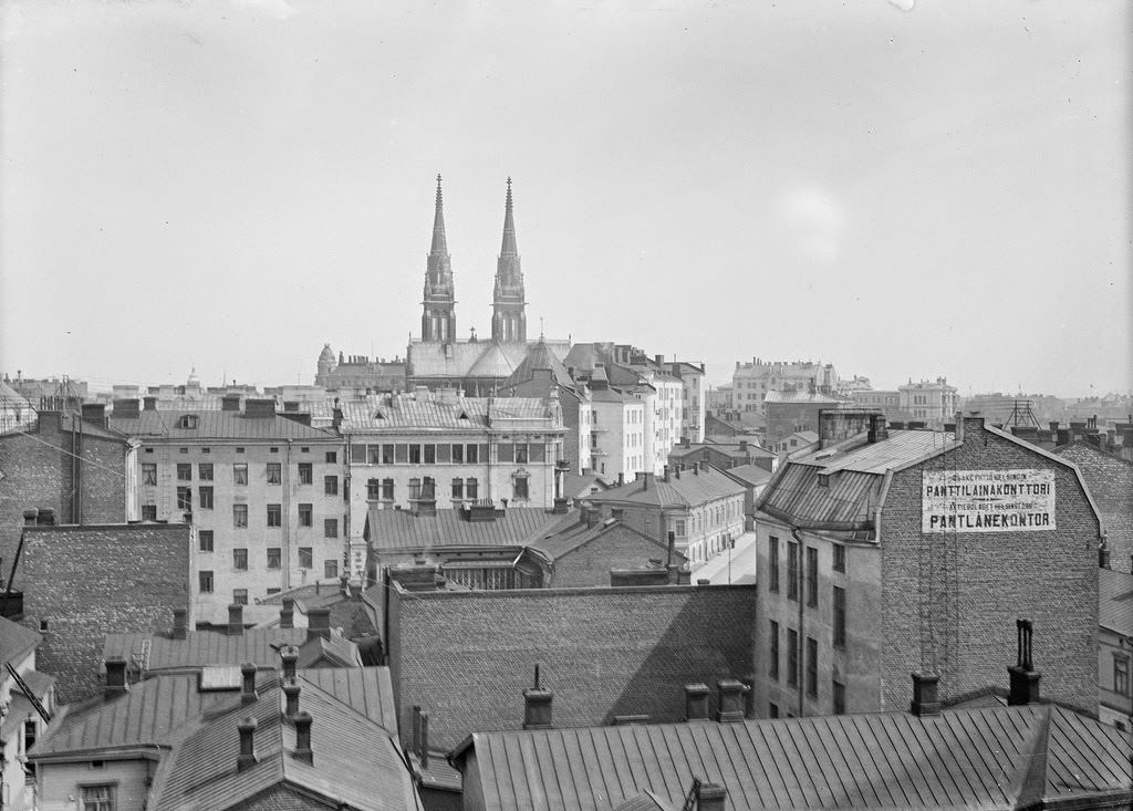 View over Punavuori (Rödbergen) and Ullanlinna (Ulrikasborg), Helsinki