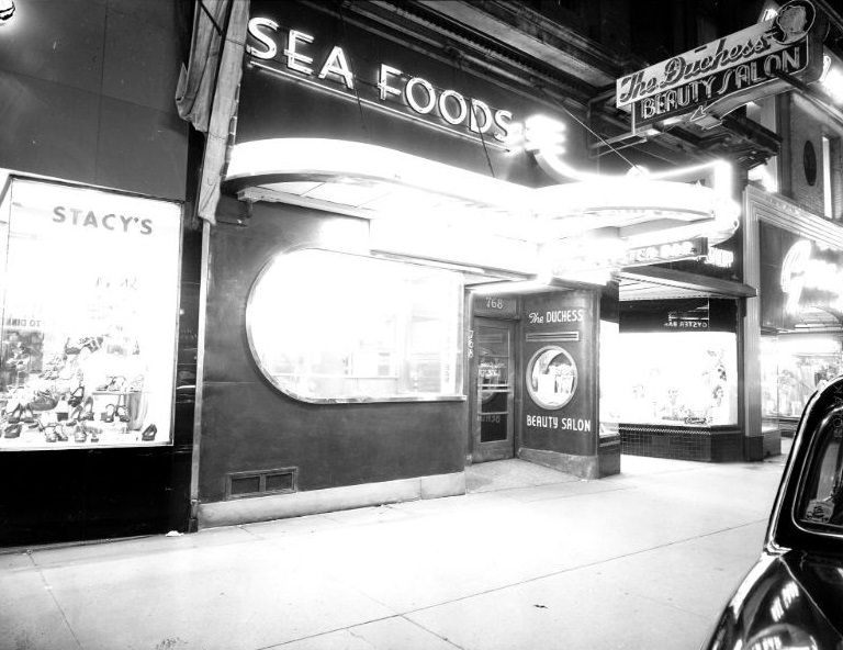 Fish & Oyster Bar, Granville Street, Vancouver, 1950