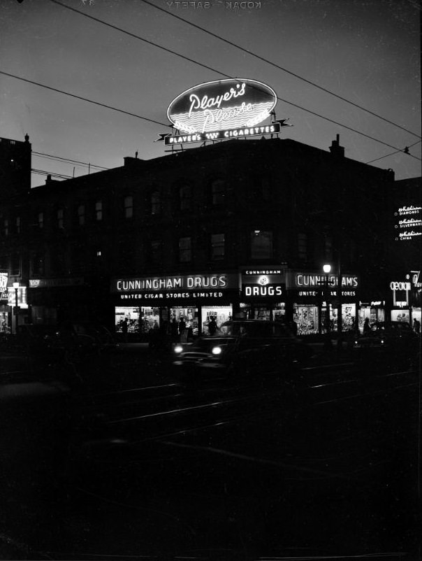 Granville & Georgia Streets, Vancouver, 1950