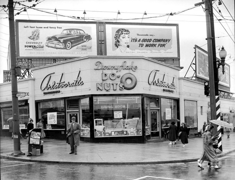 Aristocratic Restaurant, Granville Street & West Broadway, Vancouver, 1951