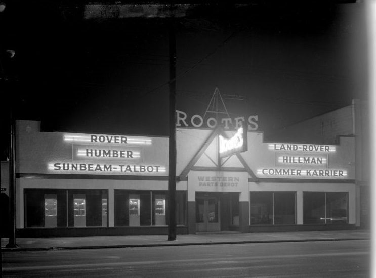 West Broadway, Vancouver, 1952
