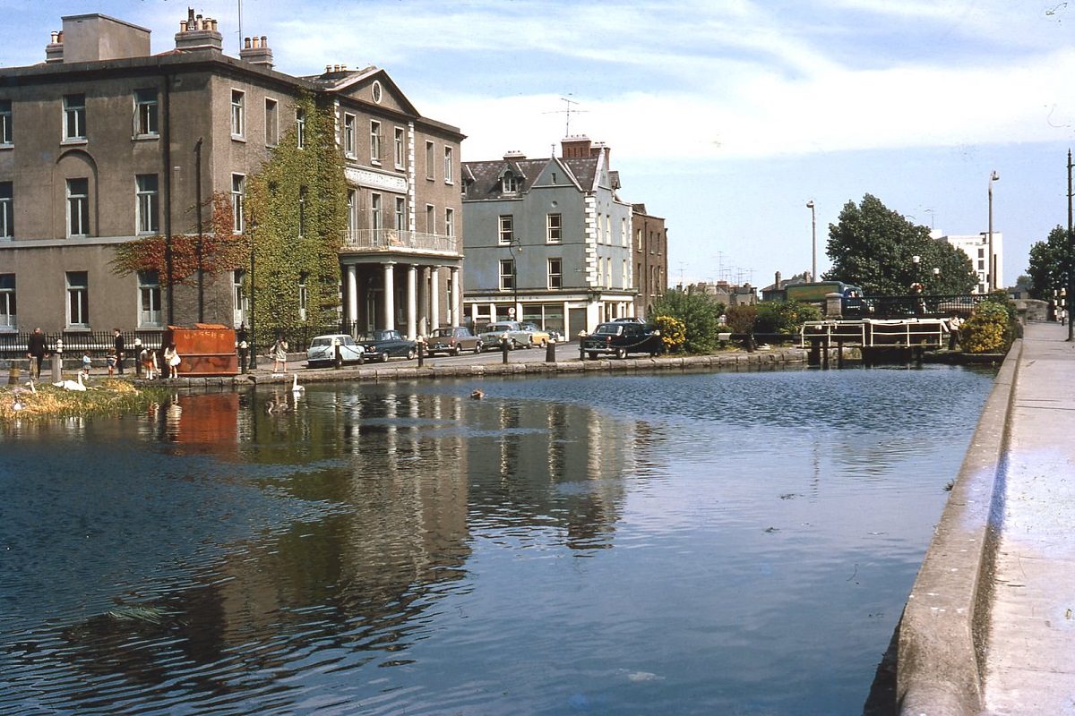 Grand Canal and Hotel, near Dublin, Ireland, 1969.