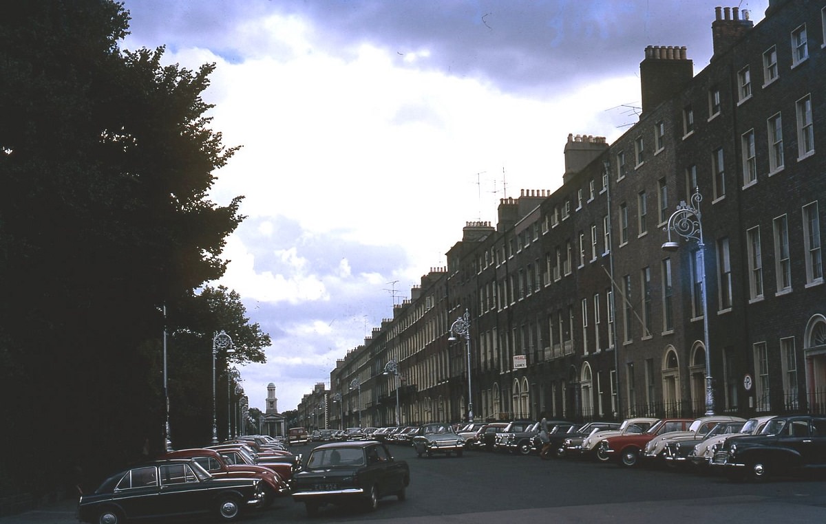 Row of Terraces in Dublin, Ireland, 1969.