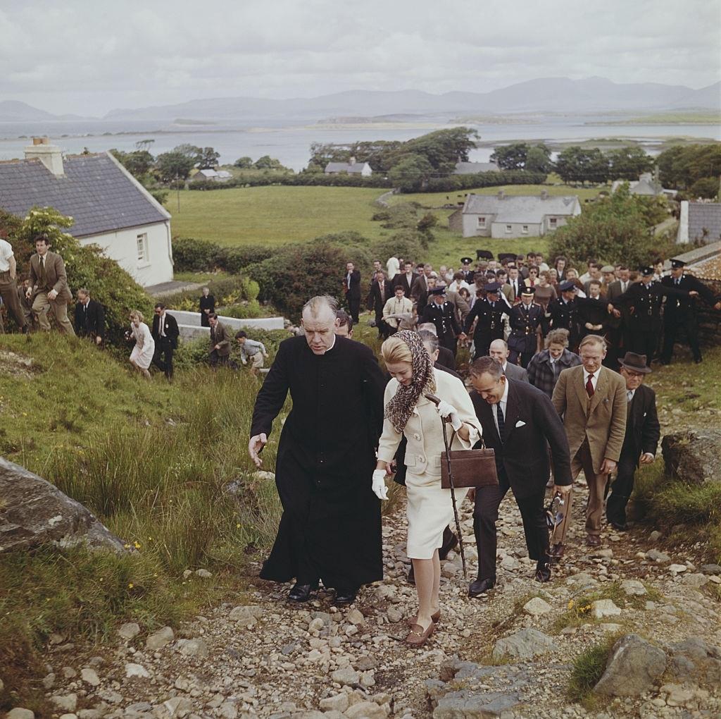 American actress Grace Kelly pays a State Visit to Ireland with her husband Prince Rainier III of Monaco, 1961.