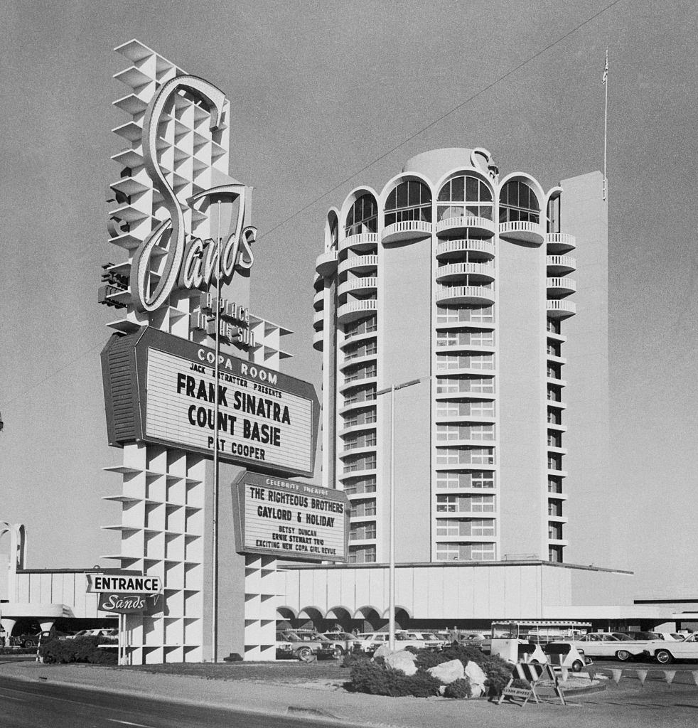 The new look of the 777-room Sands Hotel and Casino along the Las Vegas Boulevard, 1967.