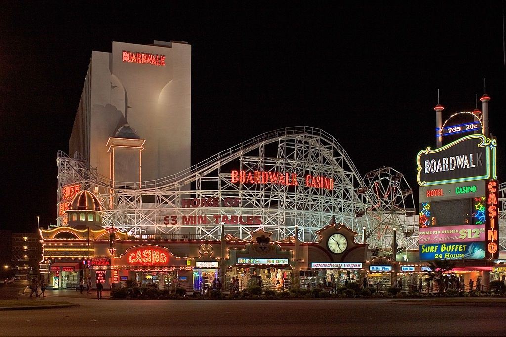 Boardwalk Casino And Roller Coaster, Las Vegas, 1969.