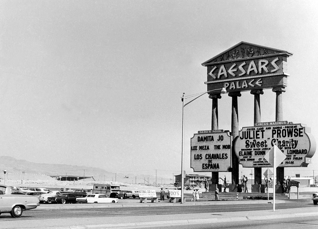 The Entrance to Caesar'S Palace in Las Vegas, July 1967