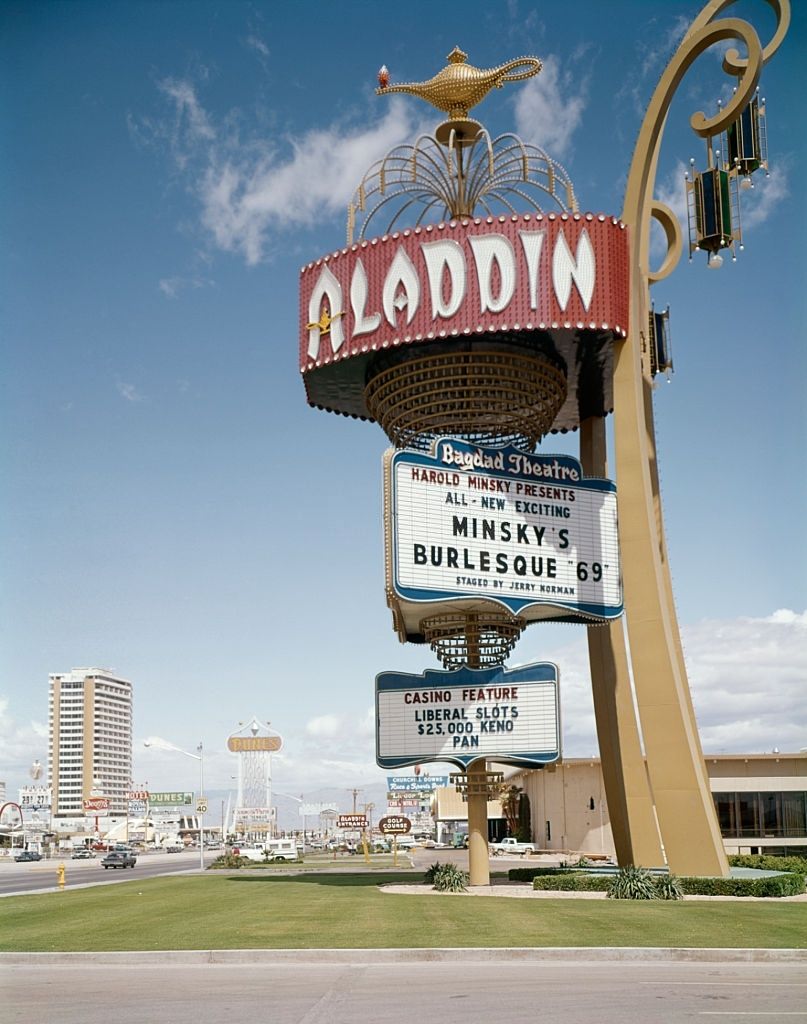 Aladdin hotel, Las Vegas, 1969.