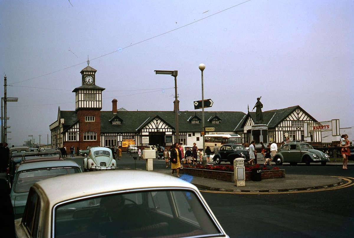 Railway station only opened in the summer, to serve Portrush Beach, Northern Ireland, 1969.
