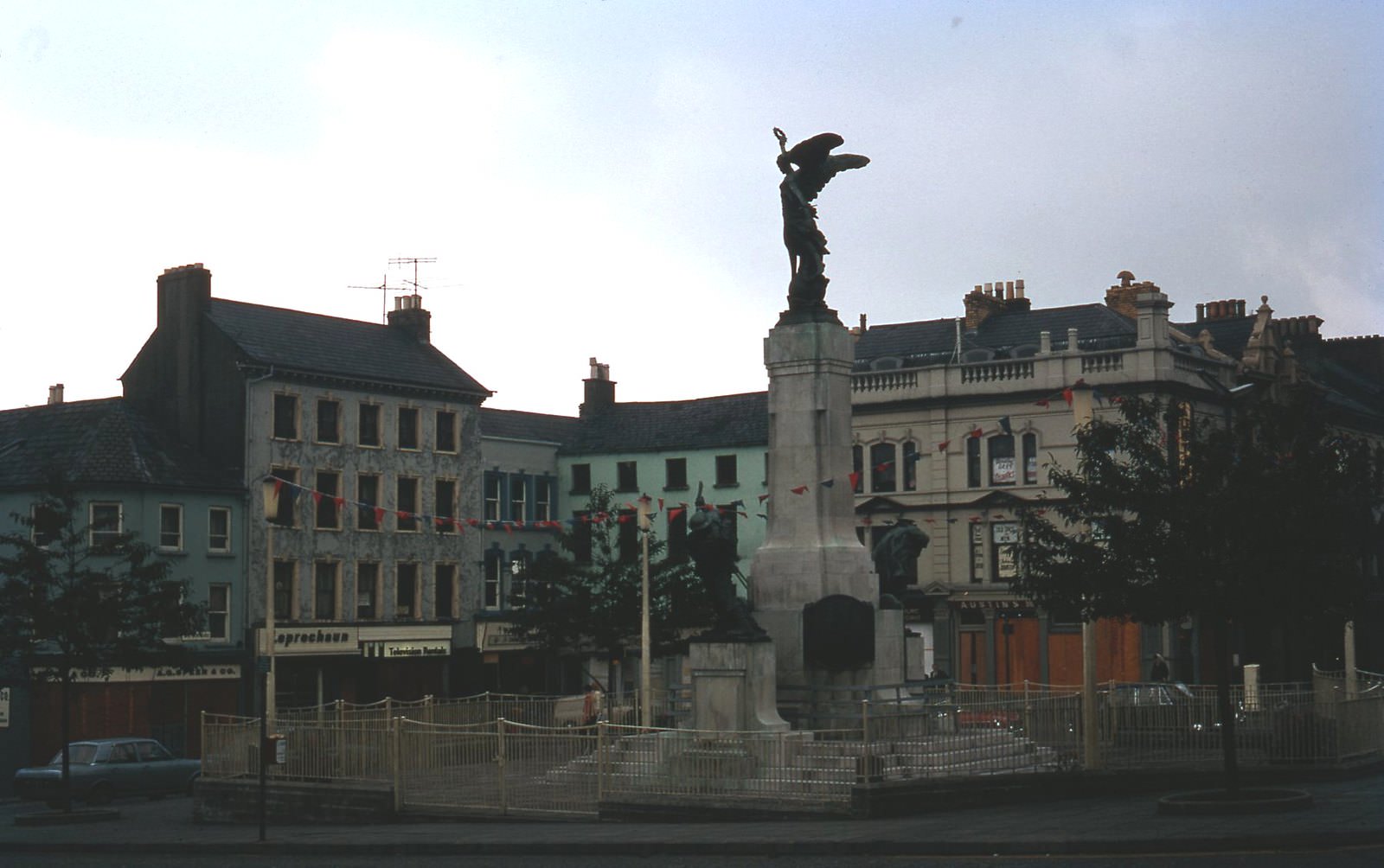 War Memorial in the Diamond, Derry City, Northern Ireland, 1969.