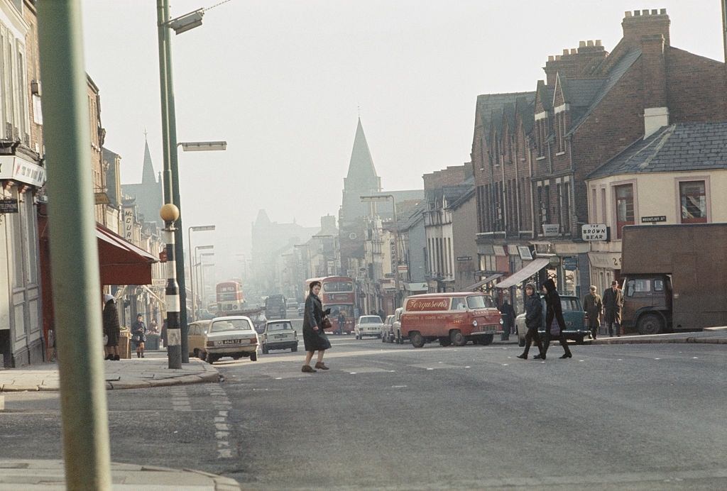 Shankhill Road, West Belfast, 1969.