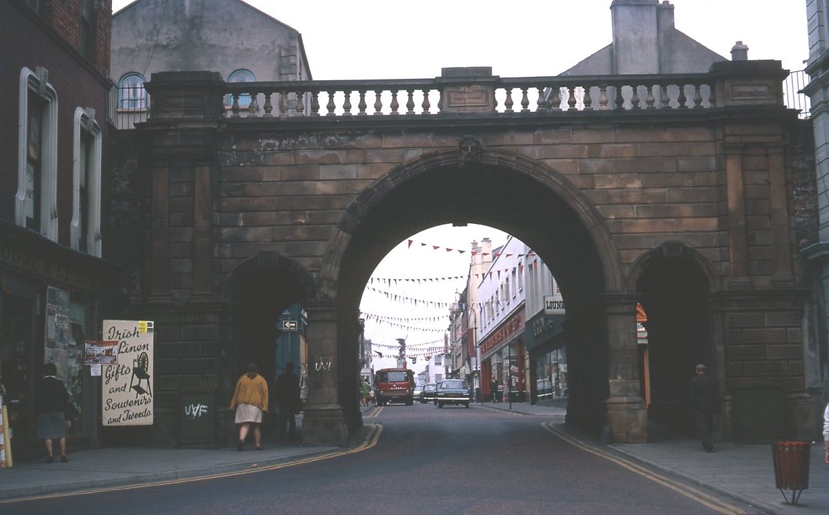 Gate at Derry, Norhtern Ireland, 1969.
