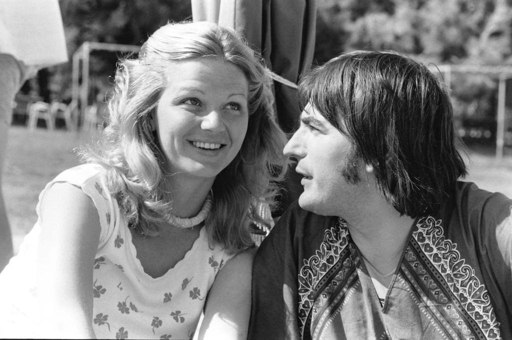 Jeane Manson and Serge Lama during the French song olympiads at the Kappa club in Hydra, a pretty little island in Greece, May 1978.