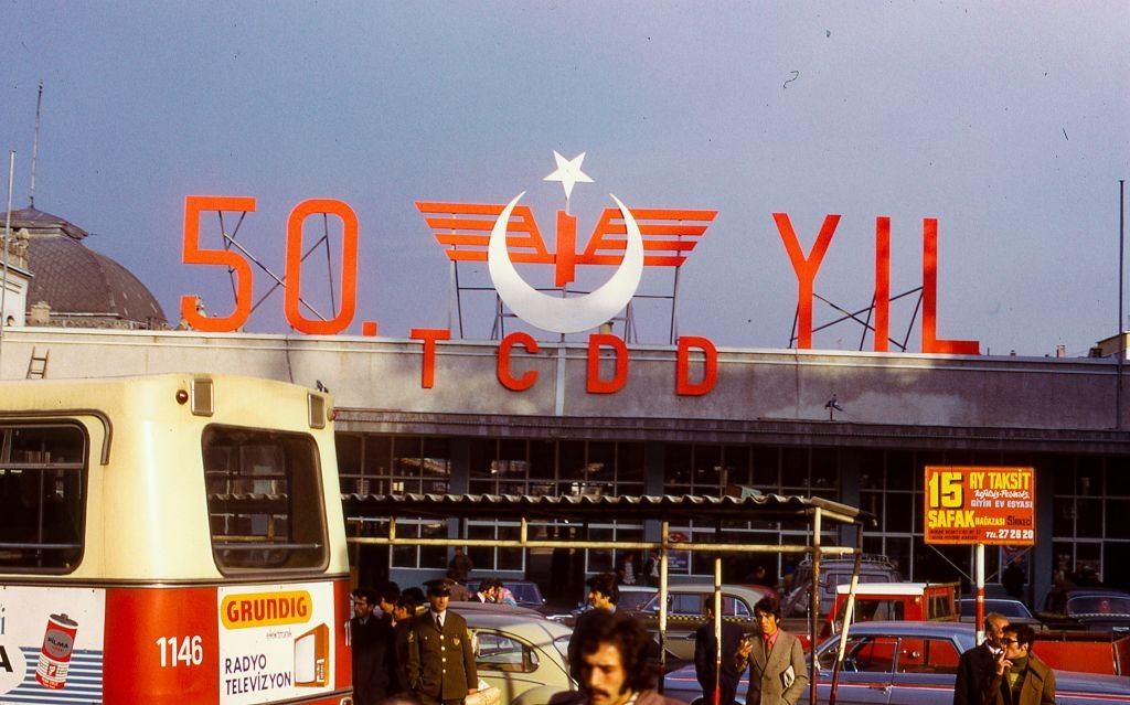 Sirkeci Terminal train station, Istanbul, 1973.