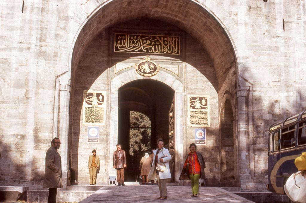 Gate of Salutation, or Middle Gate, inside the Topkaki Palace complex, Istanbul, 1973.