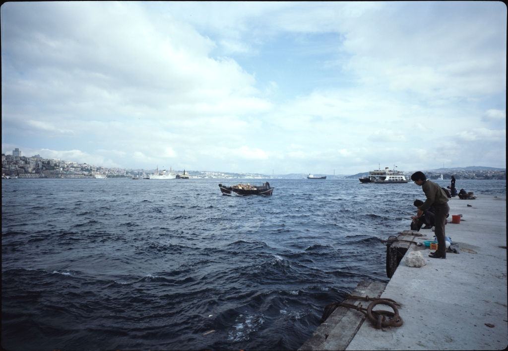 Anglers at the Bosporus, Istanbul 1976.