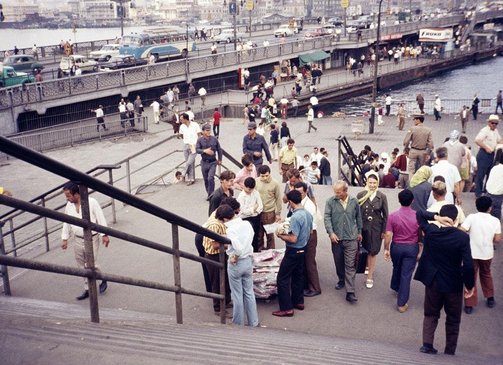 Galata Bridge, Istanbul, 1970.