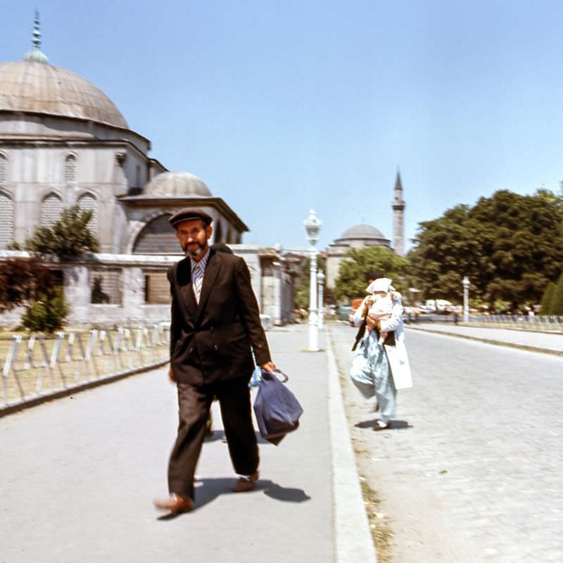 One of the streets flanking the ancient Hippodrome, Istanbul, 1970s