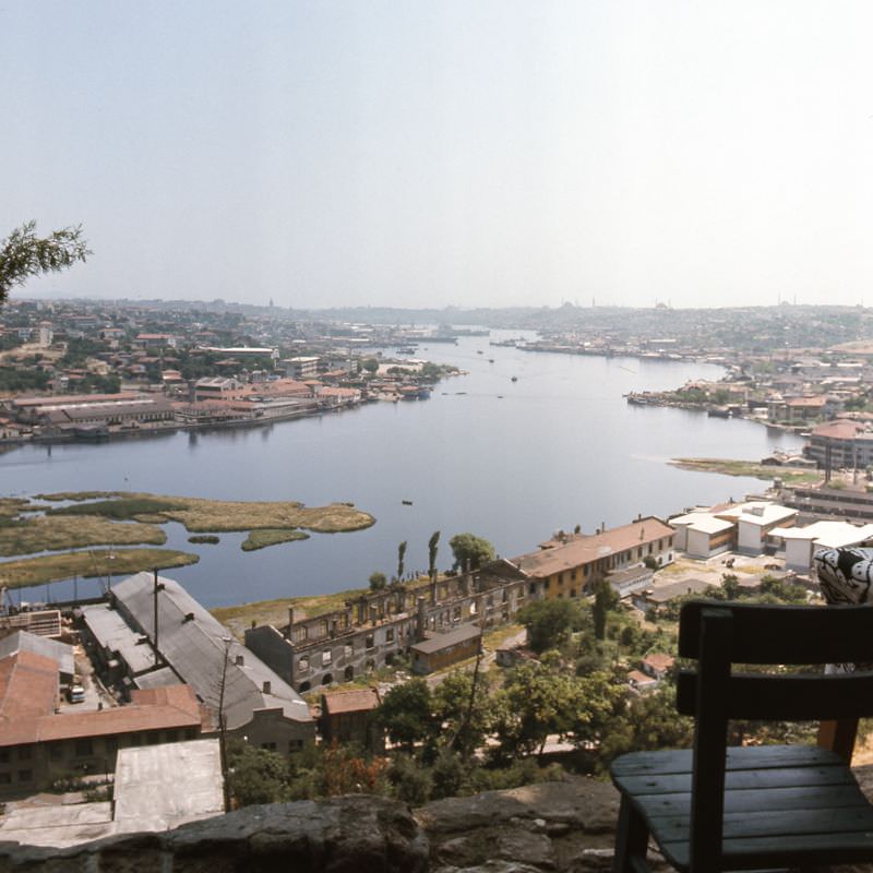 View of the Golden Horn from the Pierre Loti Hill, Istanbul, 1970s