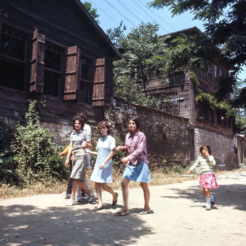 A street at Cankurtaran, Istanbul, 1970s