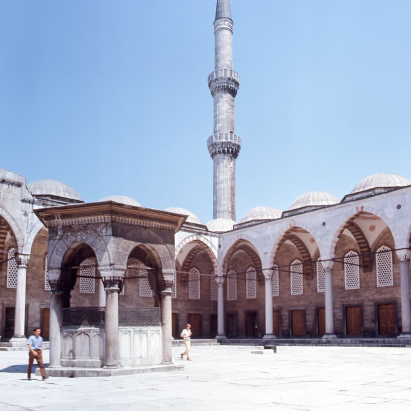 Courtyard of the Blue Mosque, Istanbul, 1970s