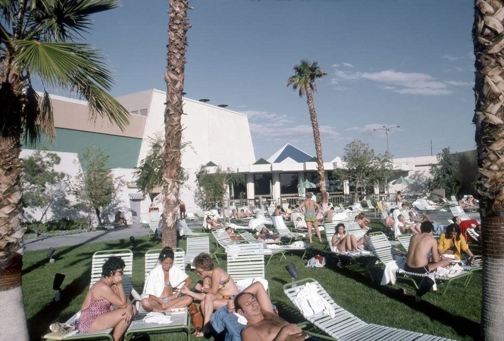 A view of the pool at the MGM Grand on the Las Vegas Strip (Boulevard) in November 1975.