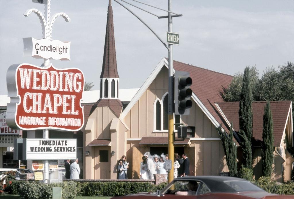 Candlelight Chapel on the Las Vegas Strip, 1975.
