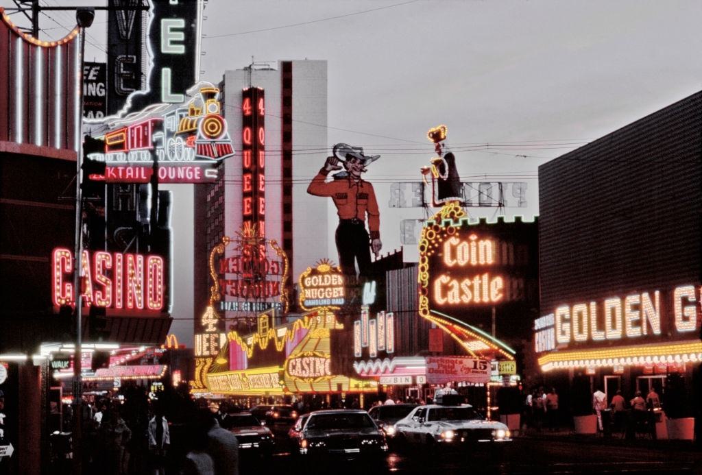 A view of downtown Las Vegas, 1975.