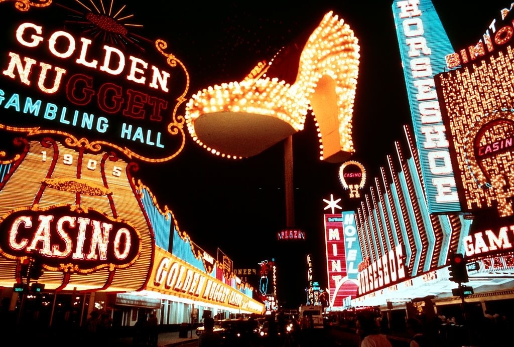 Fremont Street, Downtown Las Vegas, 1973.