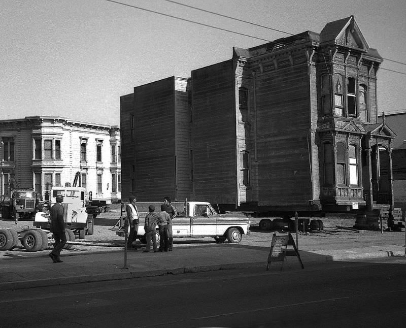 This building has been restored and now sits at 1720-1722 Fillmore near Sutter, Western Addition, San Francisco, 1976