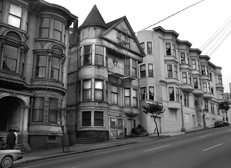 Fell Street between Fillmore and Steiner, Western Addition district, San Francisco, 1979