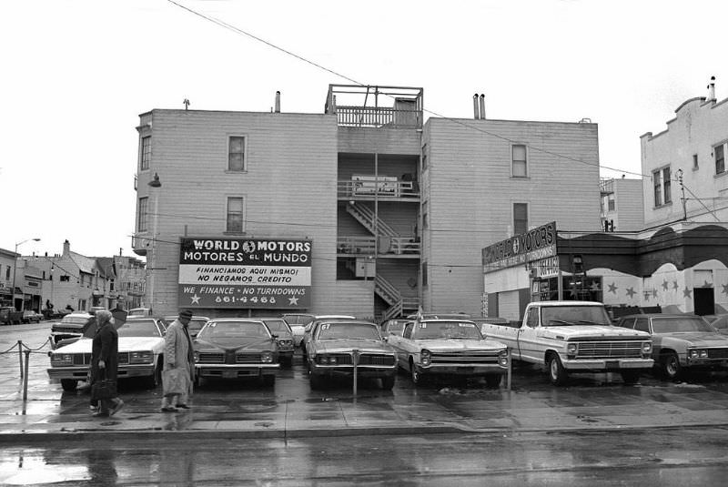World Motors, 18th and Valencia Streets, Mission district, San Francisco, 1979