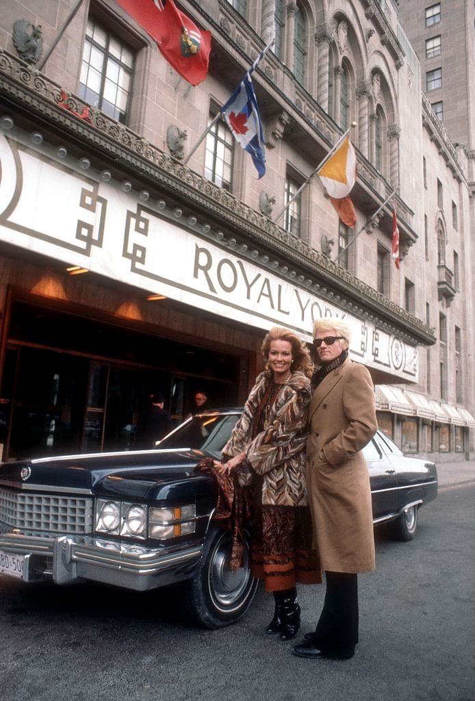 Hannelore Princess of Auersperg, friend Heino, strolling on a concert tour on May 15th, 1978 in Toronto