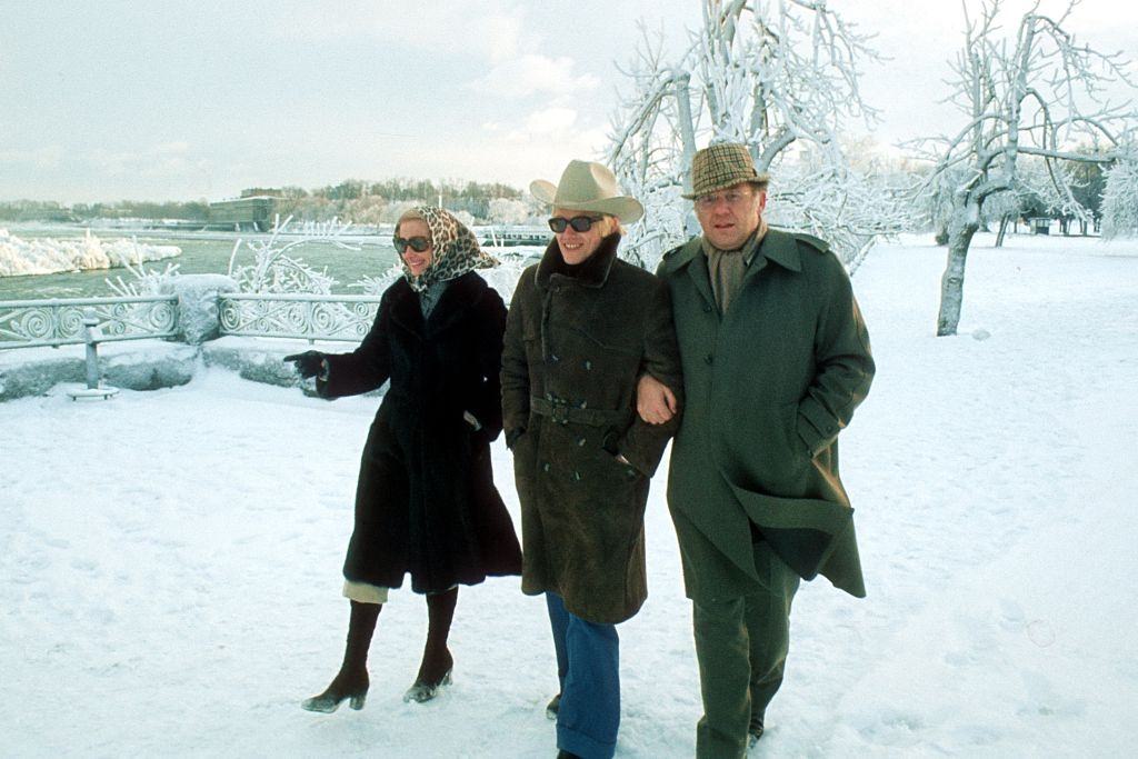 "Fan, Heino, Ralf Bendix, walk before the 1st Heino concert on December 1st, 1975 in Toronto