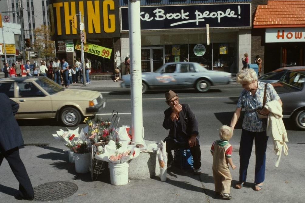 Flower vendor, Yonge Street