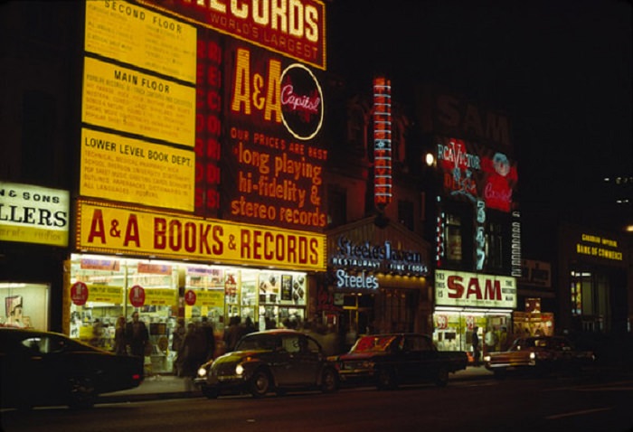 Gone but not forgotten, 1970s record shops at Yonge and Gould.