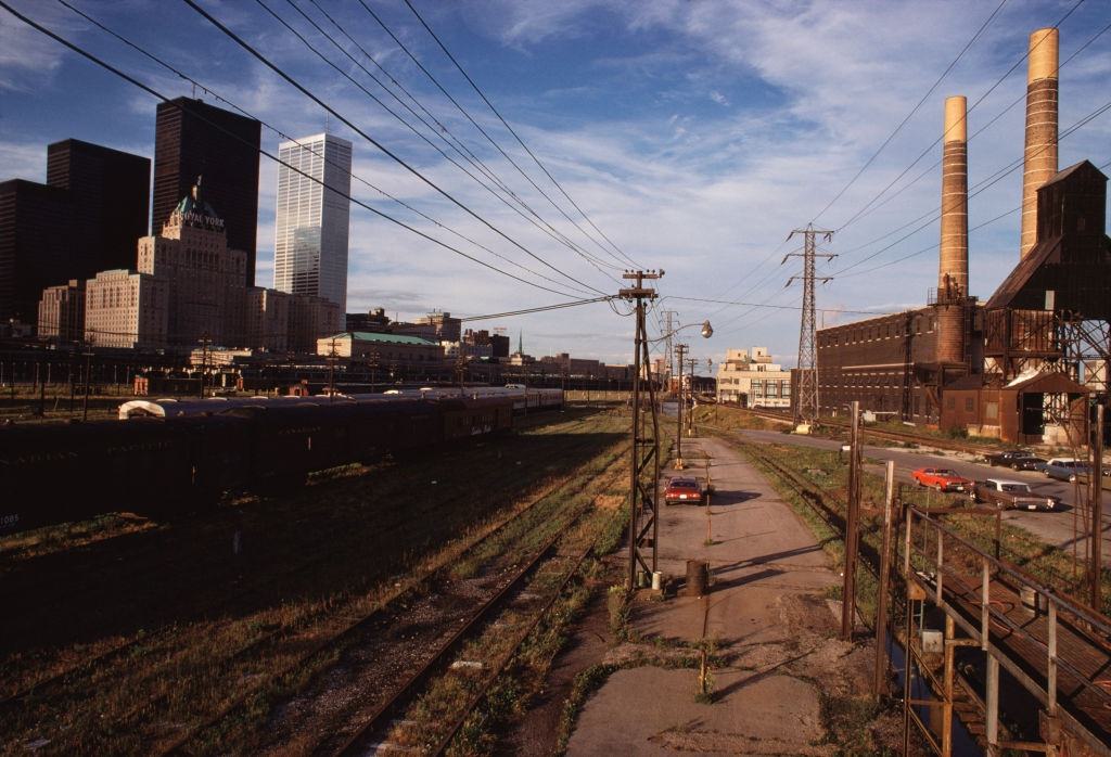 Railway network in the city of Toronto, September 1974.