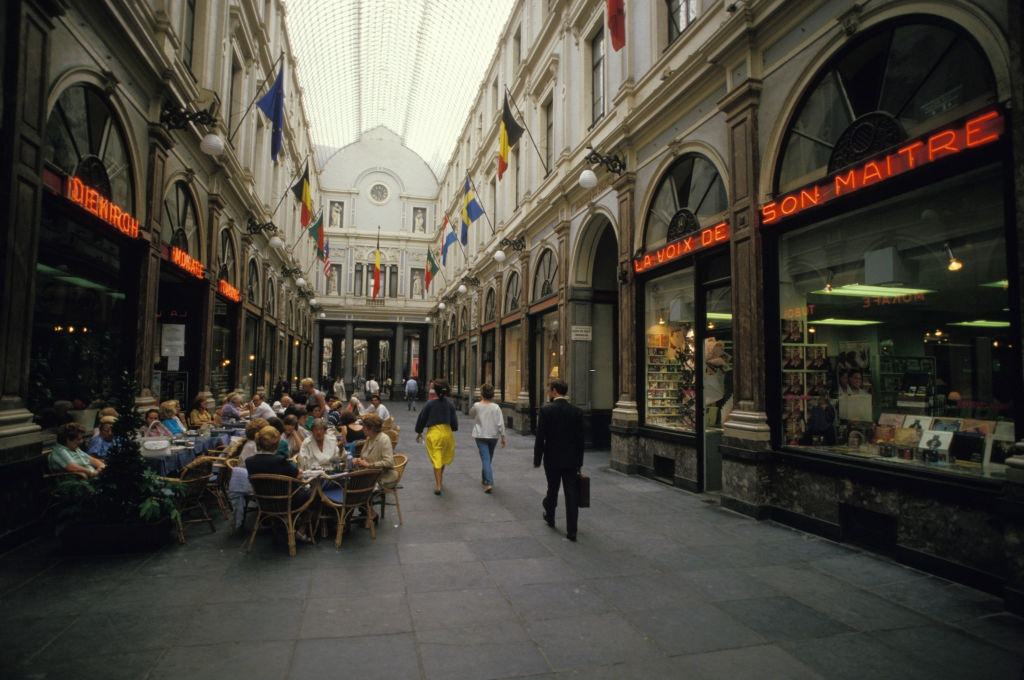 The Royal Galleries of Saint-Hubert in Brussels, August 1986.