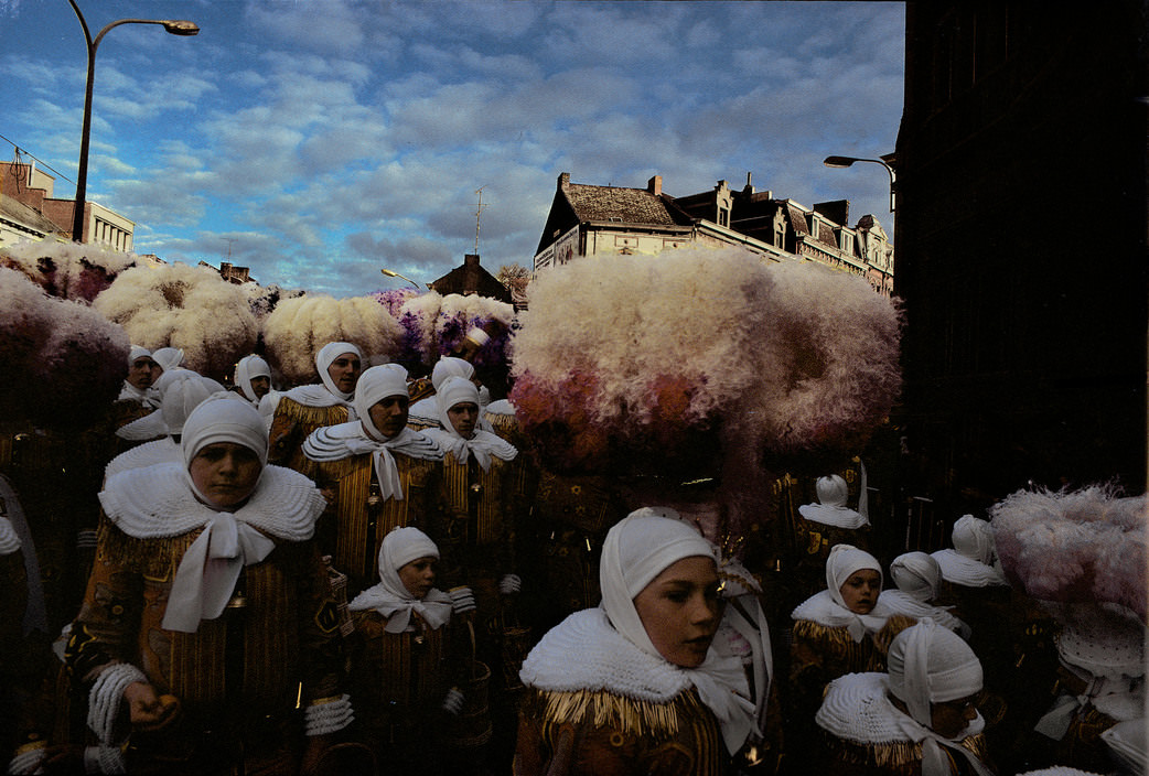Town of La Louvière, Province of Hainaut, 1981. "Gilles" carnival.