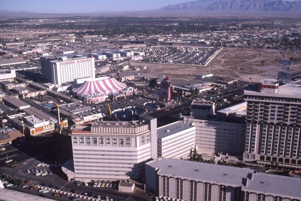 Aerial view of Las Vegas in October 1980.