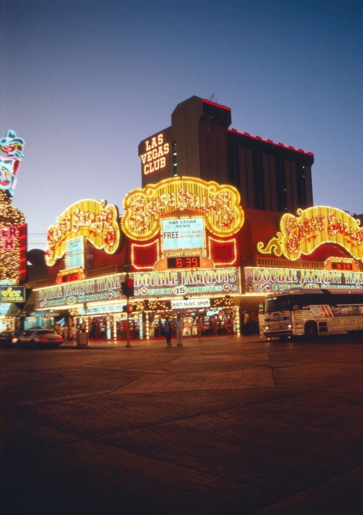 Casinos at the Las Vegas Blvd, 1980s.