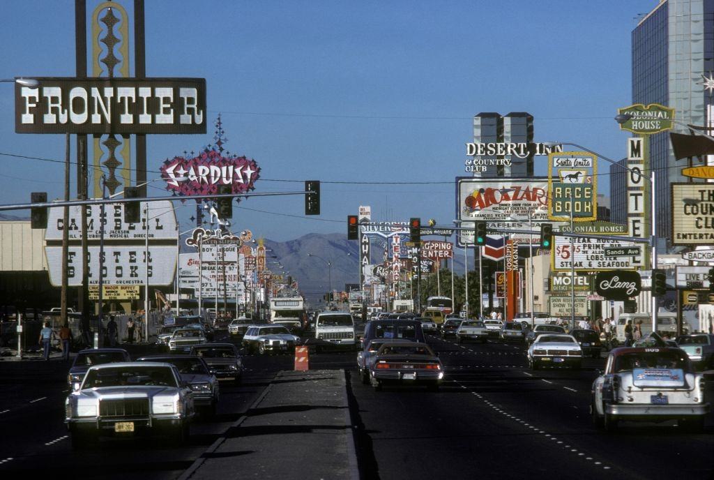 Billboards in October 1980 in Las Vegas.