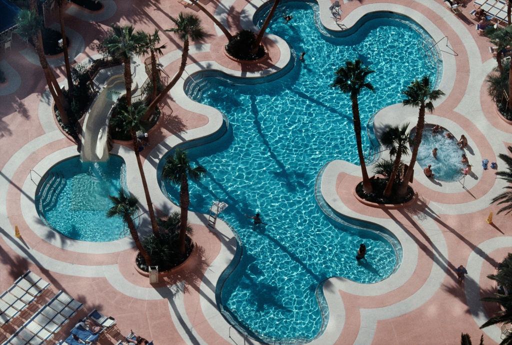 Swimming pool of a hotel in Las Vegas, 1984