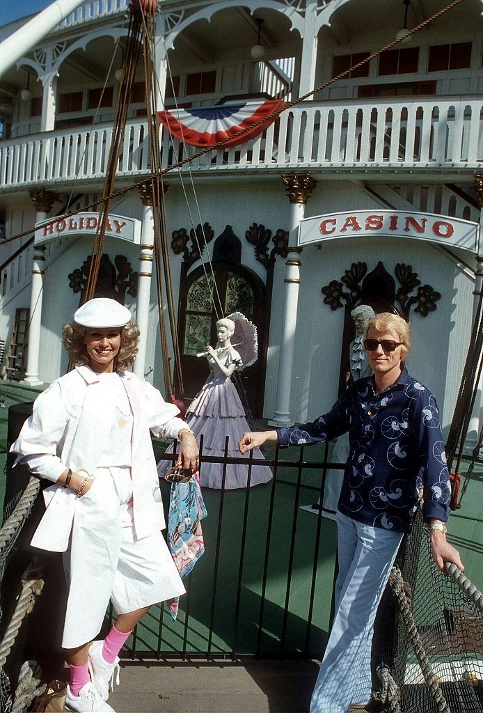 Heino német énekes és felesége, Hannelore Kramm, Las Vegas, 1980.