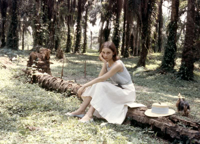 Audrey Hepburn on the set of 'The Nun's Story,' 1958.