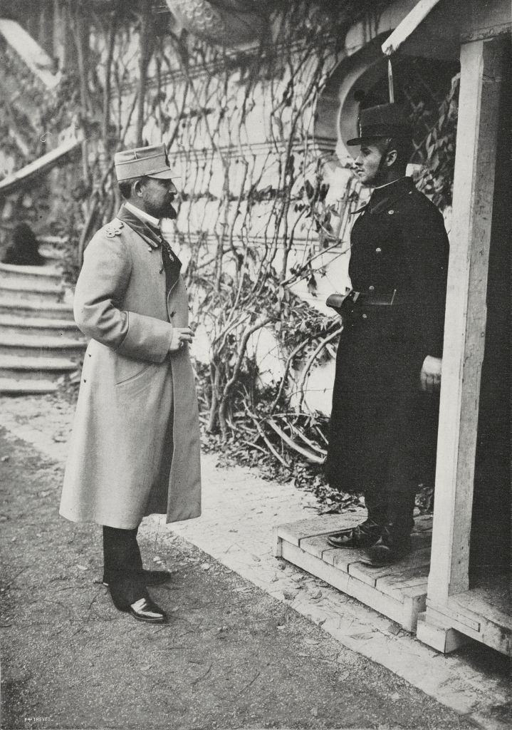 Hereditary Prince Ferdinand inspecting the troops in Bucharest barracks, 1913.