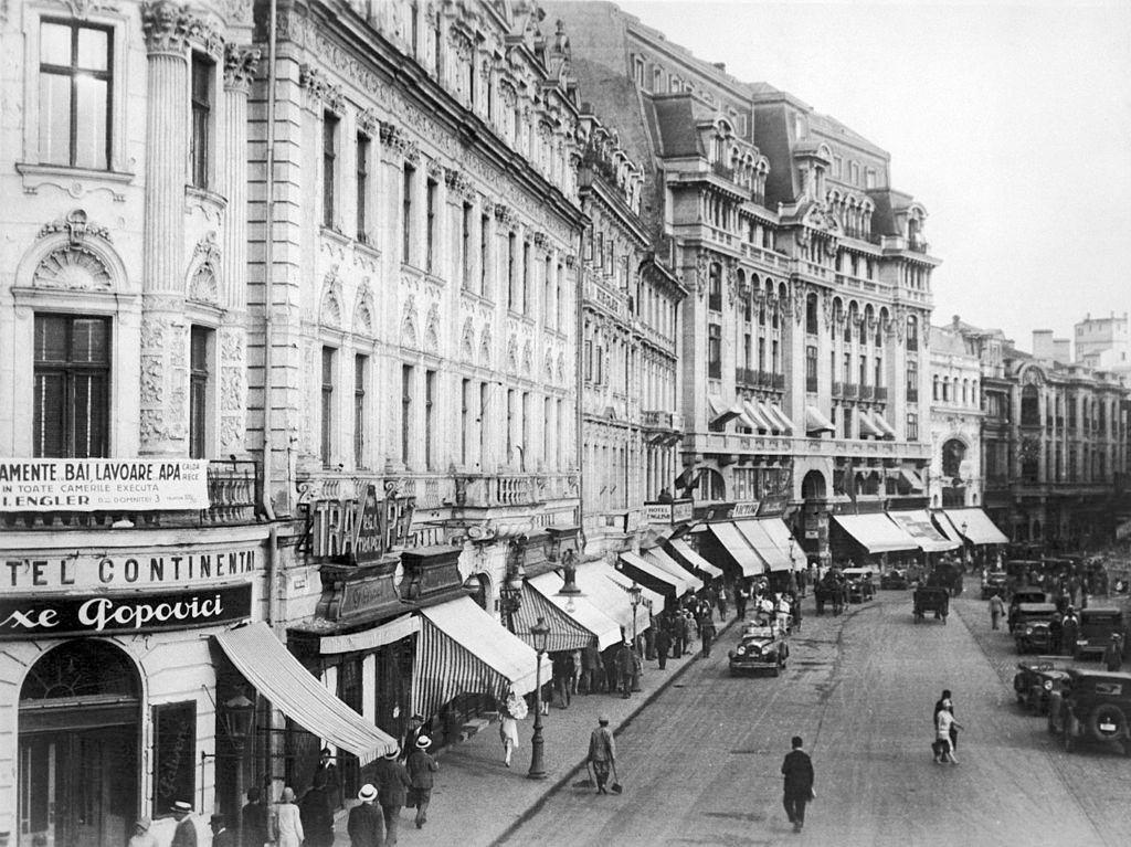 The Continental Hotel On The Lively Boulevard Calea Victoriei, Bucharest, 1920s.