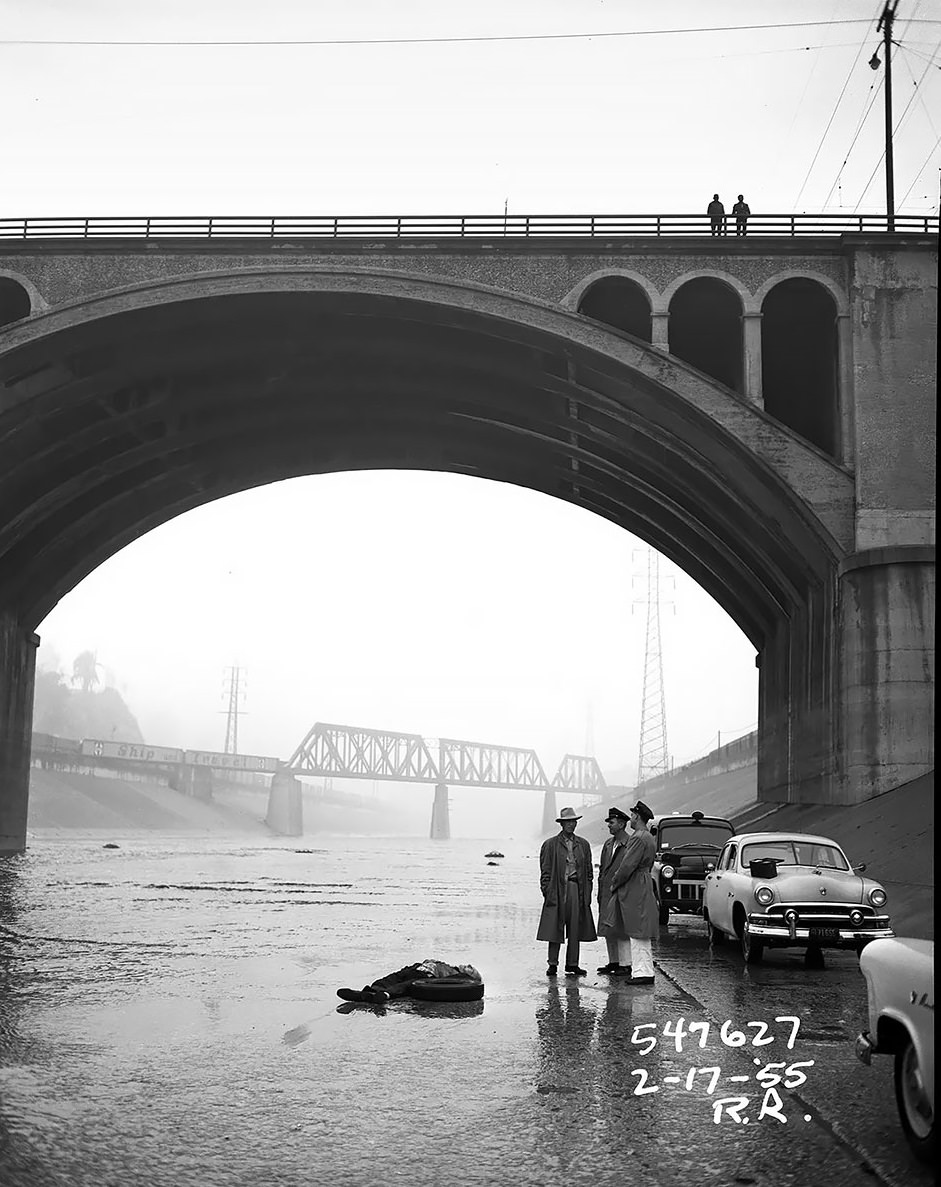 Los Angeles River on February 17, 1955