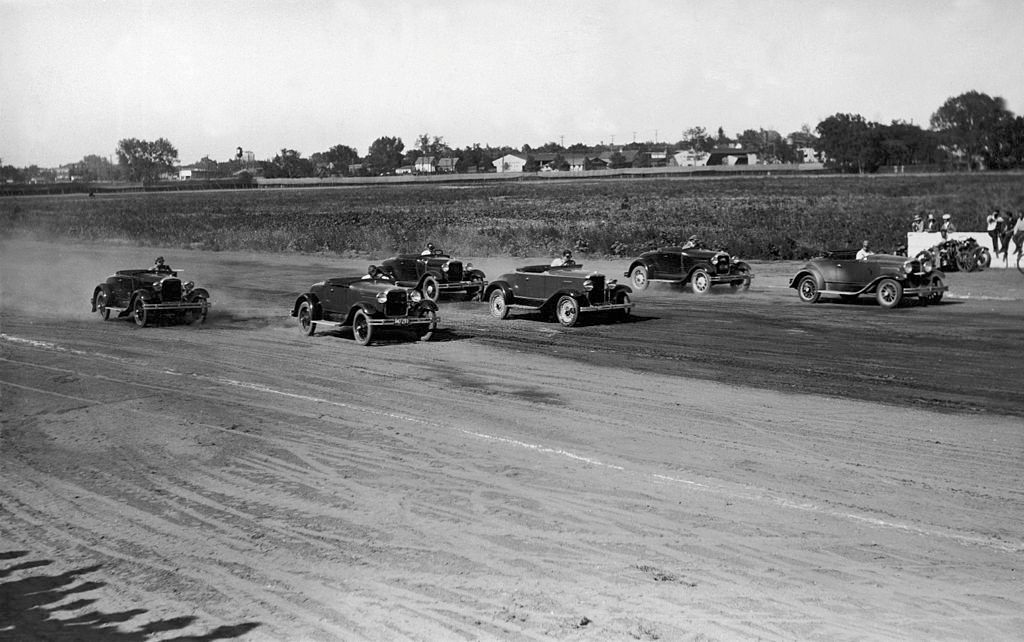 Departure of a Car Race in Denver, 1920s.